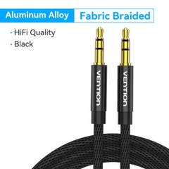 3.5mm Nylon Braid Aux Cable Audio Input Adapter Male to Male Headphone Car Cord