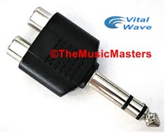 (4) 1/4 inch TRRS Male Plug to Dual RCA Jacks (F) Audio Cable Cord Adapter VWLTW