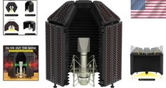 Portable Noise-Cancelling Microphone Shield – Ideal for Musicians and Podcasters