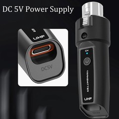 Wired to Wireless Microphone System Converter Transmitter Receiver Rechargeable