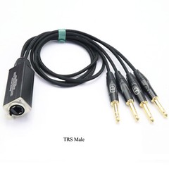 4 Channel 1/4″ TRS Audio to Multi Over RJ45 Ethercon Network Extender Cable