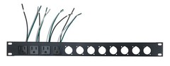 PROCRAFT AFP1U-4AC8X 1U Formed Aluminum Rack Panel w/ 4 AC + 8 D punches