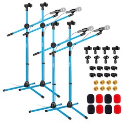5 Core Microphone Stand Floor Height Adjustable w Extending Telescoping Boom Arm