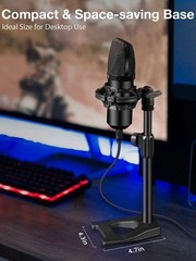 Desktop Microphone Stand Mic Stand Desk Table With Weighted Base Shock Mount Mic