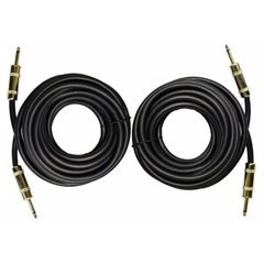 Ignite 2x 1/4″ to 1/4″ 50 Ft 12 Gauge AWG Wire DJ/ Pro Audio Speaker Cable, Pair