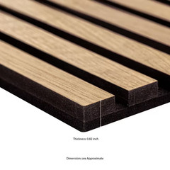 Harmony Almond Acoustic 0.80 In. X 9.5 In. X 120 In. Beige Wood Sound Absorbing