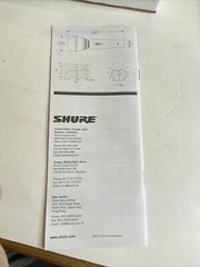 SHURE SV100-W Dynamic Cardioid Multi-Purpose MICROPHONE w/ Cable