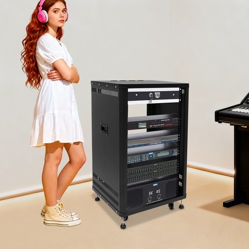 DJ Mixer Stand Rolling Network Cabinet Floorstanding Mixer Stand Audio Rack