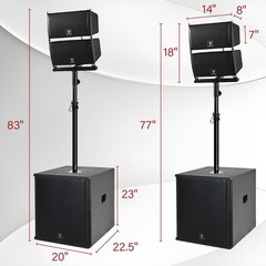 PRORECK Club 6000 15″ 6000W Active Subwoofer Replacement Add-On for PA DJ System