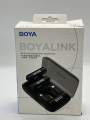 BOYA BOYALINK All-in-One Wireless Microphone Set for iPhone, Android And More