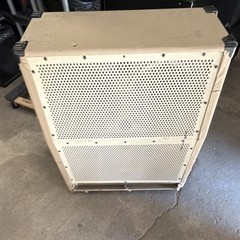 PV412 Beige PA Speaker Cabinet with Metal Grill and Protective Corners