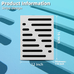 6-Pack Self-Adhesive Soundproof Acoustic Panels for Wall, 16 x 12 Inch Stripe De