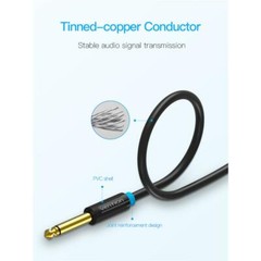 6.35mm 1/4 in Audio Instrument Cable TRS Amp Patch Cord for Bass Electric Guitar