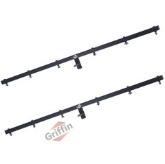 DJ Light Cross Bar Mount for Lighting Stands – 2 Pack T-bar Holder Stage PA Gear