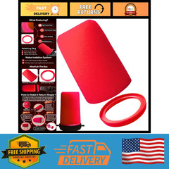 Pop Filter Foam Windscreen for SM7B, MV7, MV7X – Red Replacement with Seal