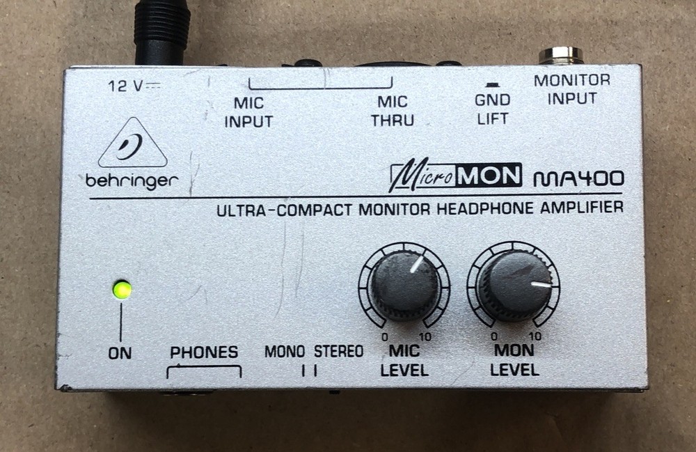 Behringer – MA400 – MICROMON Compact Monitor Headphone Stereo Amplifier, TESTED