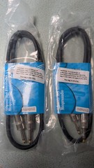 Professional Grade Speaker Cable Two Pack New In Package 3ft 1/4 Inch