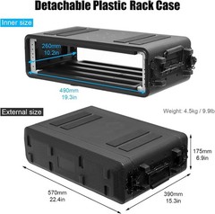 2U Shallow Rack Case with Shock Mount – Pro Audio Protection & Organized Storage