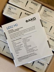 8 AKG LC82 MD Mics & 8 Shure Microdot Adapters Wired for SHURE & AKG QUANTITY 8