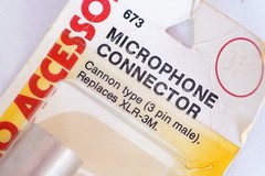 Vintage Arista Microphone Connector Brushed Satin 3-Pin XLR-3M Replacement, 673
