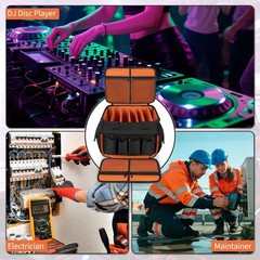 High Capacity DJ Cable Bag with 6 Dividers – Organizer for Cords & Accessories
