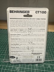 BEHRINGER /CT100 Cable Tester „XLR/TS, TRS phone/MIDI/TT/RCA cable comp. NEW