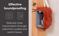 Acoustic Outlet Soundproofing Putty Pads – 7″x7″ (10 Pack) – Peel & Stick Noise