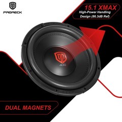 PRORECK 412 12″ Dual 2 Ohm 1200W Car Subwoofers Pair Sub Bass System