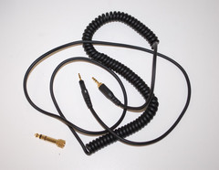 Audio Technica Cables – 1/4″ Audio Jack Adapter – 2.5mm to 3.5mm Male Coiled