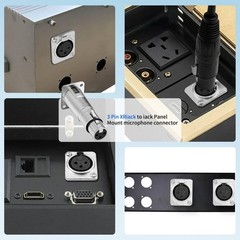 5/10* D Type Connector Pass Through 3 Pin for Audio Equipment With Screws Set