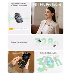Wave T1 Mini Wireless Lavalier Microphone for iPhone 16 15 Android Tablet PC …