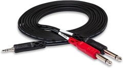 CMP-159 Stereo Breakout Cable, 3.5 mm TRS to Dual 1/4 Inch TS, 10 Feet