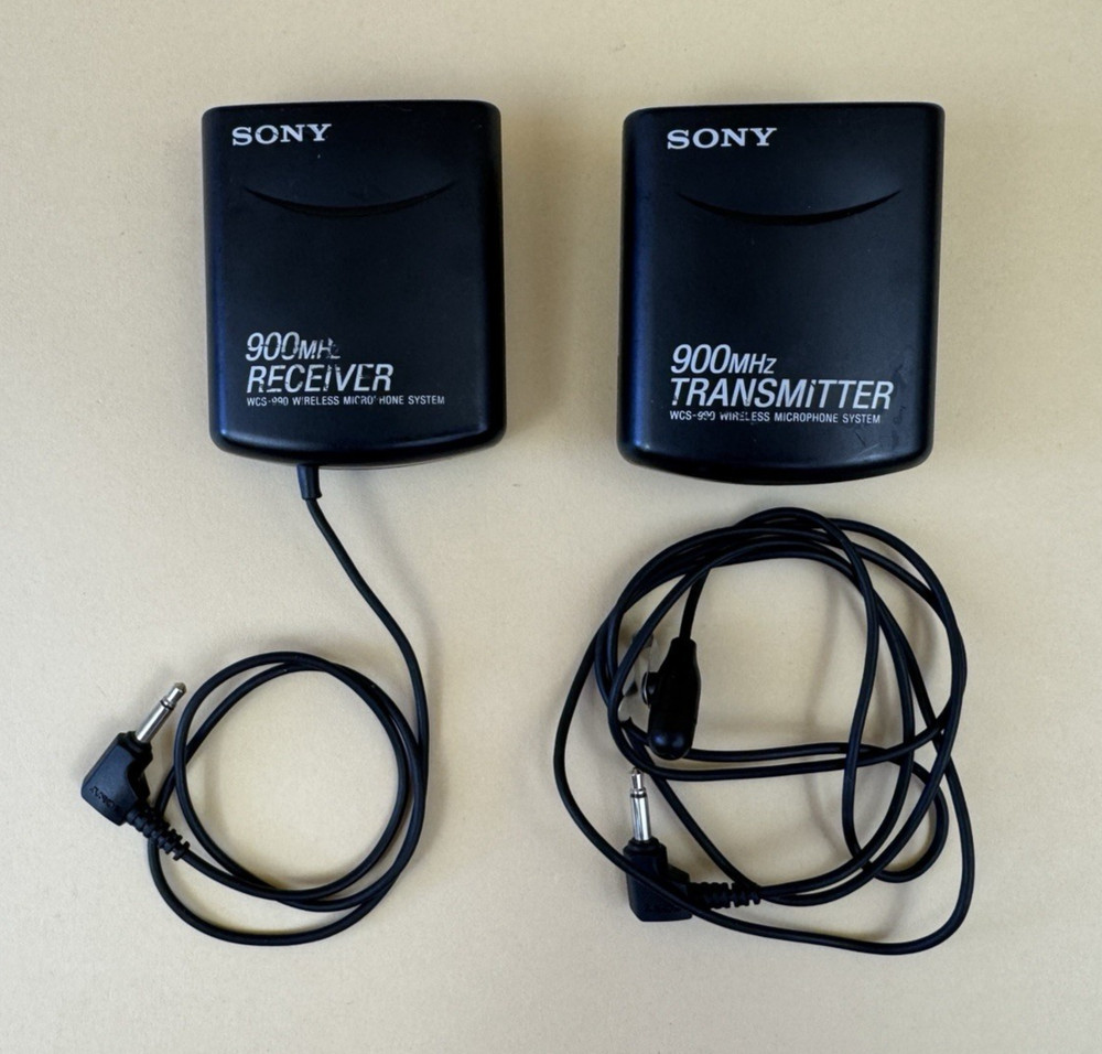 Sony WCS-990 Wireless Lavalier Lapel Microphone System 900MHz FM Japan Mic Bundl