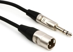 Hosa HSX-100 Balanced Interconnect, REAN 1/4 in TRS to XLR3M, 100 ft