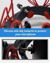 SUUNTOK Microphone Shock Mount with Pop Filter Universal Shock Stand for Micr…