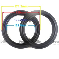 2pcs 7Inch Rubber surround DIY Fit For Speaker 171-159-132-122MM
