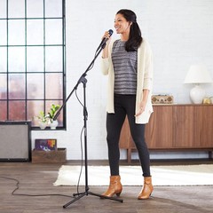 Sturdy Portable Microphone Boom Arm Stand Height Adjustable W/ Cable Management
