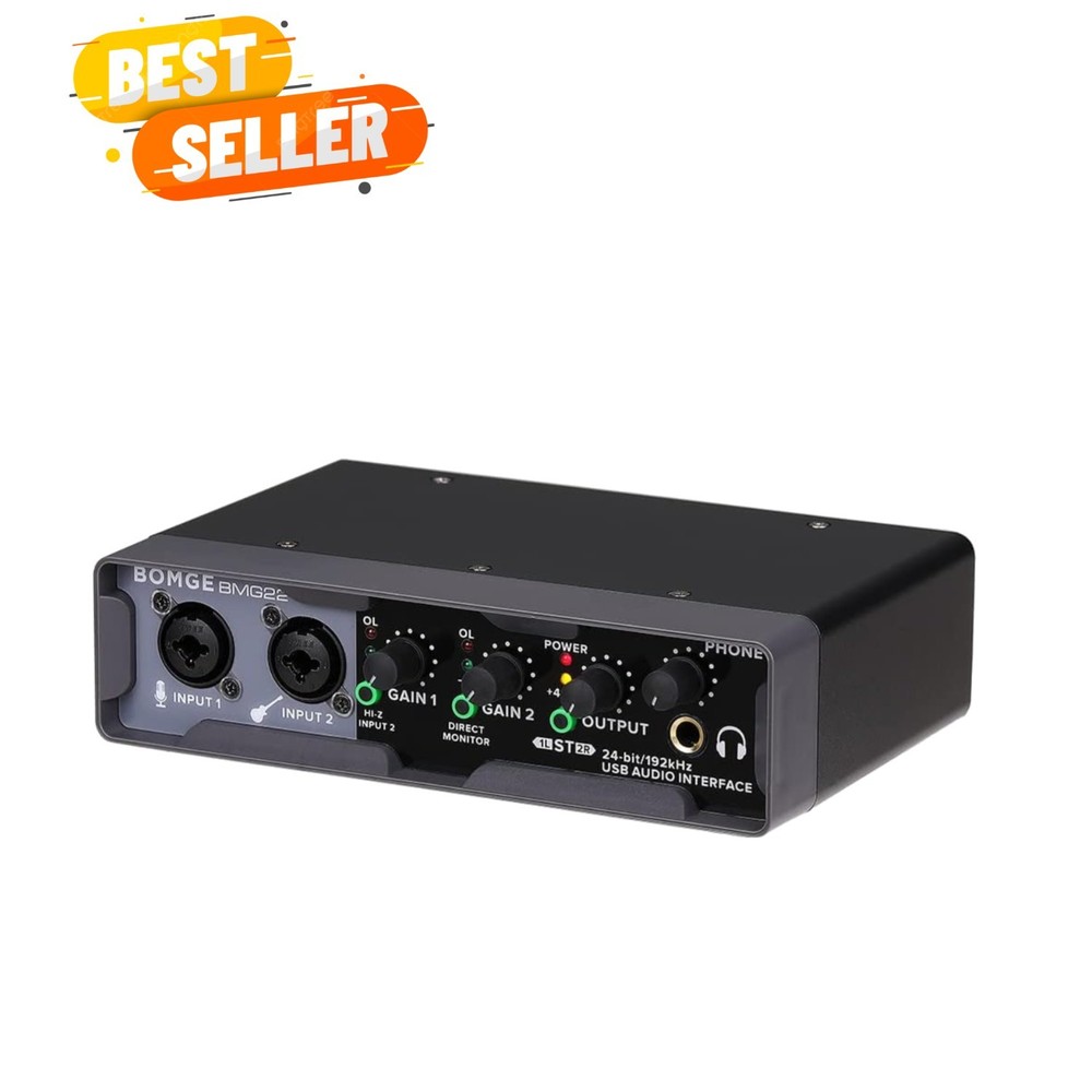 USB Audio Interface32bit/192 kHz with XLR,phantom power,Direct Monitoring,Loo…