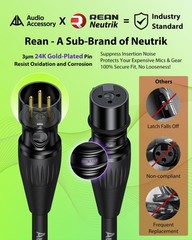 XLR Cables 25ft 2 Pack, 20 AWG, Kevlar-Reinforced Nylon Braided Microphone Ca…