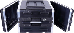 Stackable 6U Rack Case, Standard 19.25” Depth, Polyethylene Hard-Shell Construct