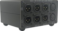 1 in 3 Out XLR Balanced Audio Switch Box, 3-Channels XLR Stereo Converter,Passiv