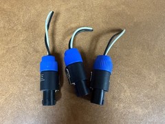 (3) NEUTRIK NL4FC 4-POLE Locking SPEAKON Cable Connector
