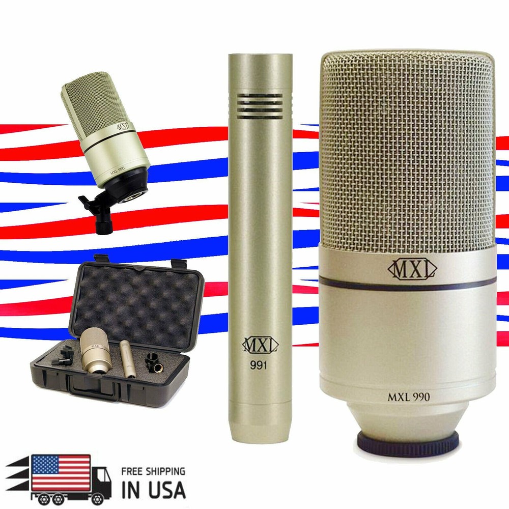 MXL 990/991 Pressure Gradient Condenser Instrument Recording Microphone New