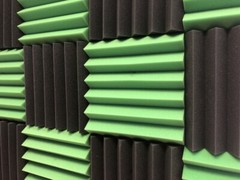 2″x12″x12″ Green Black Acoustic Wedge Studio Soundproofing Foam Tiles 12 Pack