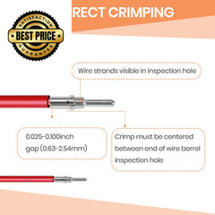 200PCS Solid Pin Connector Kit for Deutsch Connectors – Closed Barrel…