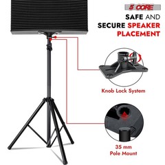 Heavy Duty Adjustable Speaker Stand Tripod Pair up to 72 inches for DJ & Studi