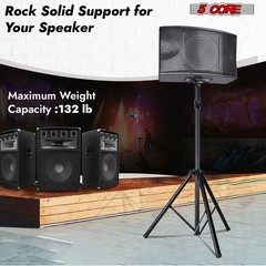 Heavy Duty Adjustable Speaker Stand Tripod Pair up to 72 inches for DJ & Studi