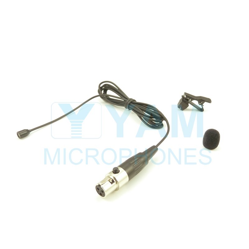 YAM LM2-C3P Black Omni-directional Lavalier Mic FOR Vocopro Wireless Mic UHF-BP1