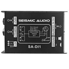 Seismic Audio Passive DI Box Ground Lift Attenuator Switch SA-DI1