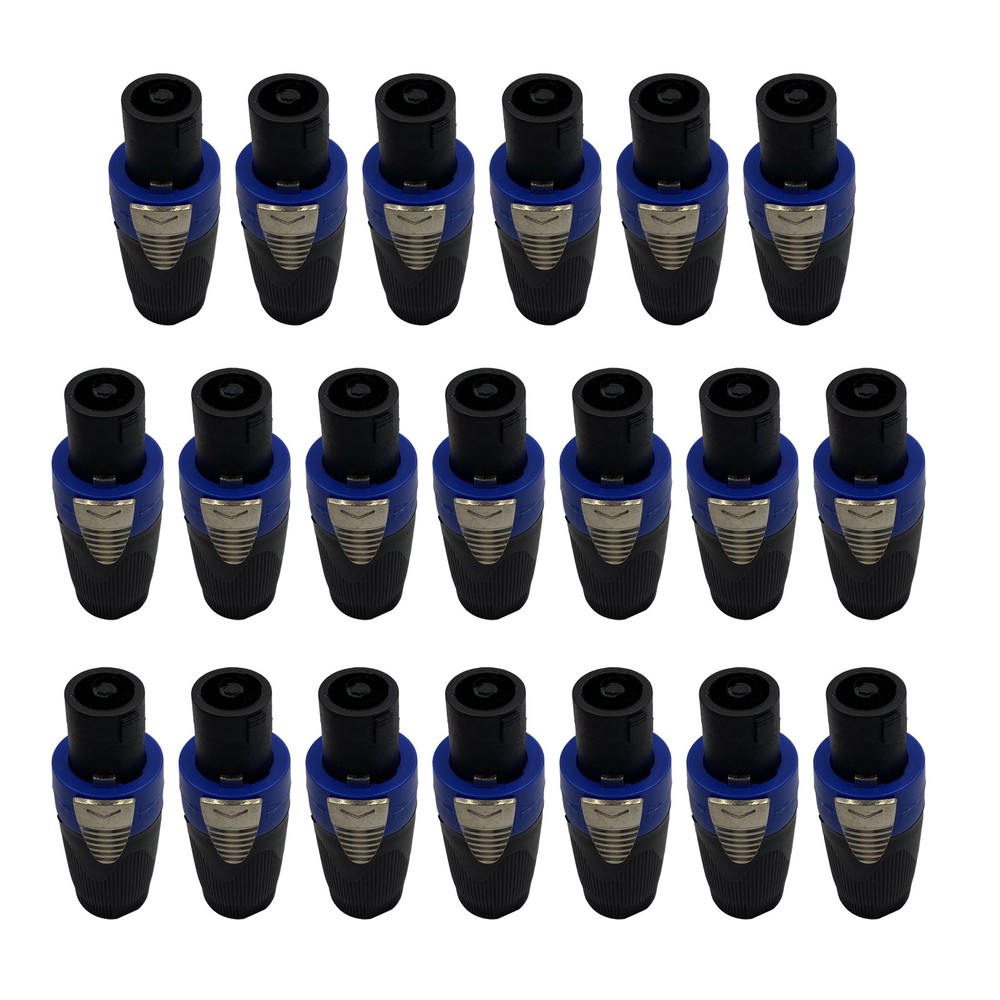20PC NL4FX 4Pole Locking SpeakON Cable Connector Replacement for Neutrik NL4FC